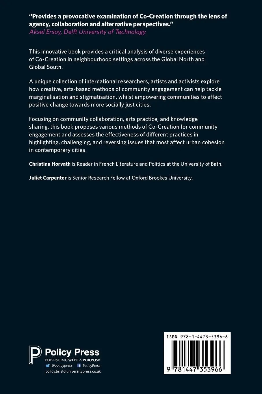 Rückseite: 9781447353966 | Co-Creation in Theory and Practice | Christina Horvath (u. a.) | Buch