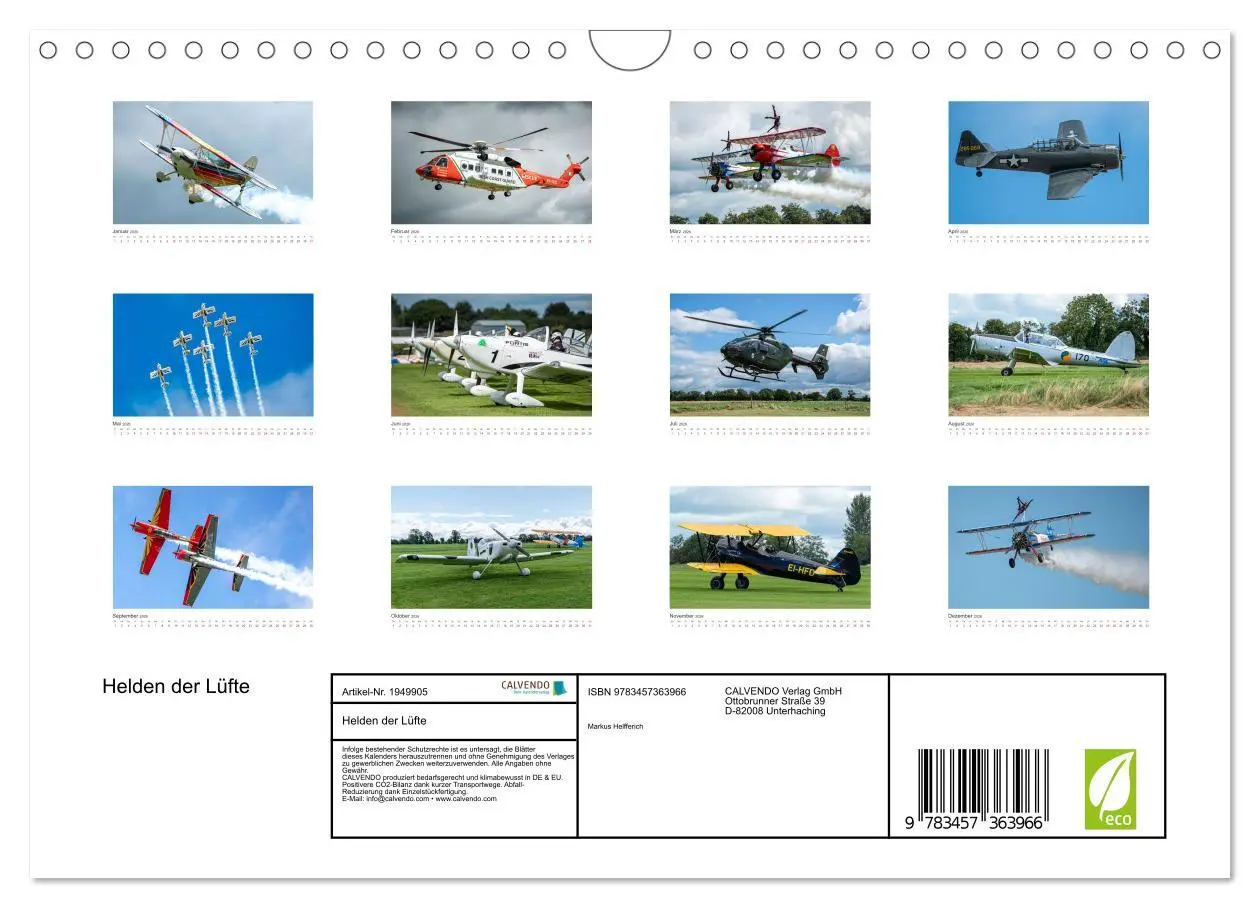 Bild: 9783457363966 | Helden der Lüfte (Wandkalender 2026 DIN A4 quer), CALVENDO...