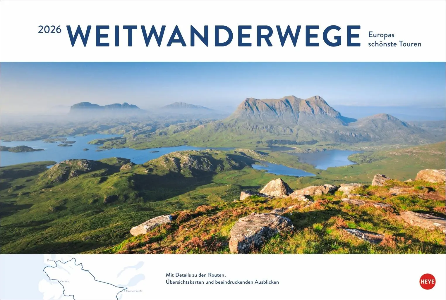 Cover: 9783756413966 | Weitwanderwege Edition 2026 | Kalender | 15 S. | Deutsch | 2026 | Heye