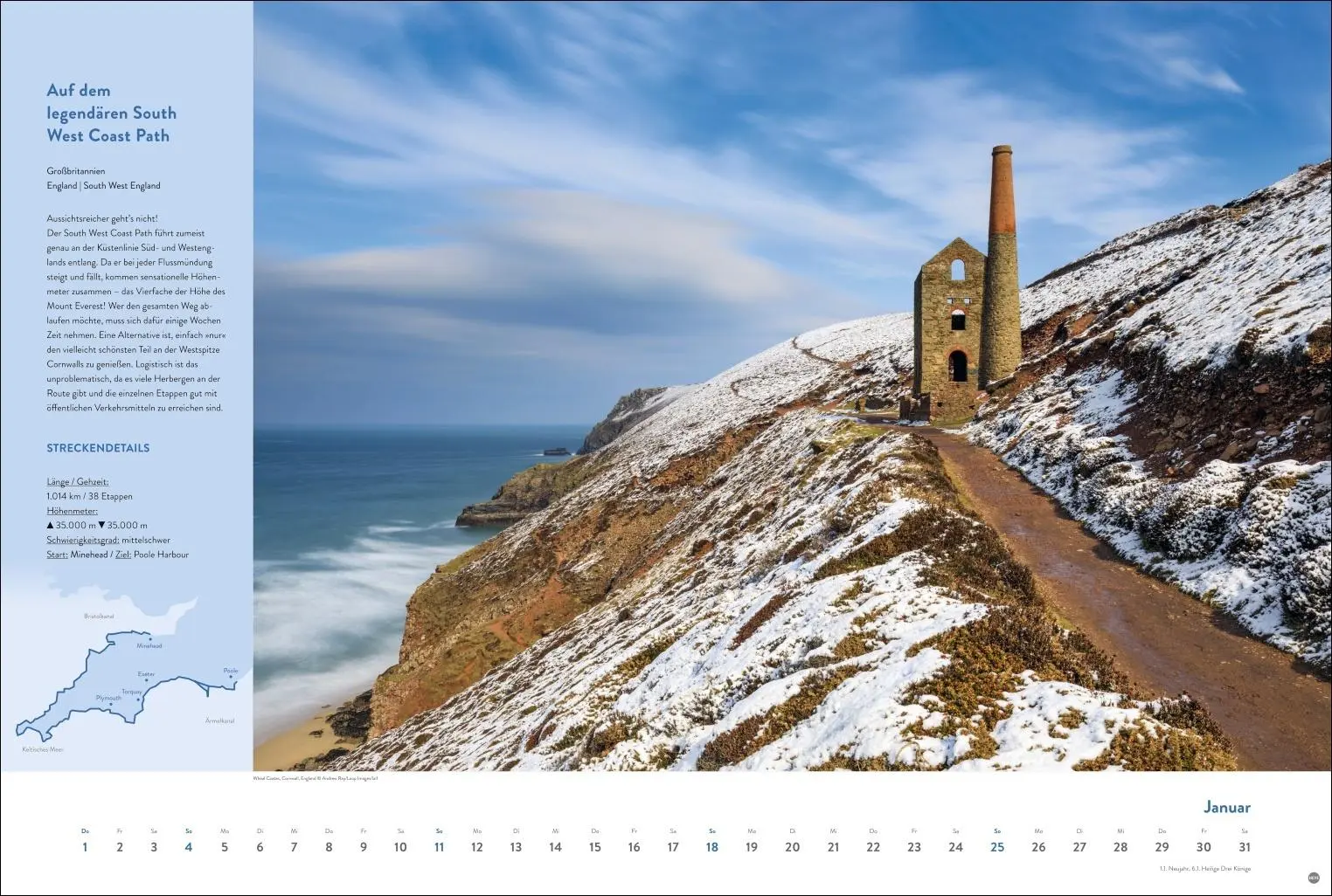 Bild: 9783756413966 | Weitwanderwege Edition 2026 | Kalender | 15 S. | Deutsch | 2026 | Heye