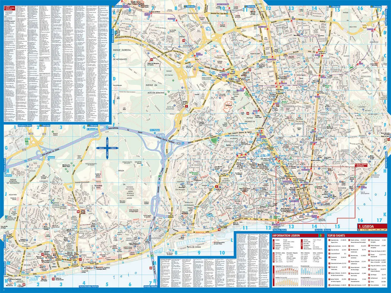 Bild: 9783866093966 | Borch Map Lissabon. Lisboa. Lisbon | (Land-)Karte | 2 S. | Deutsch