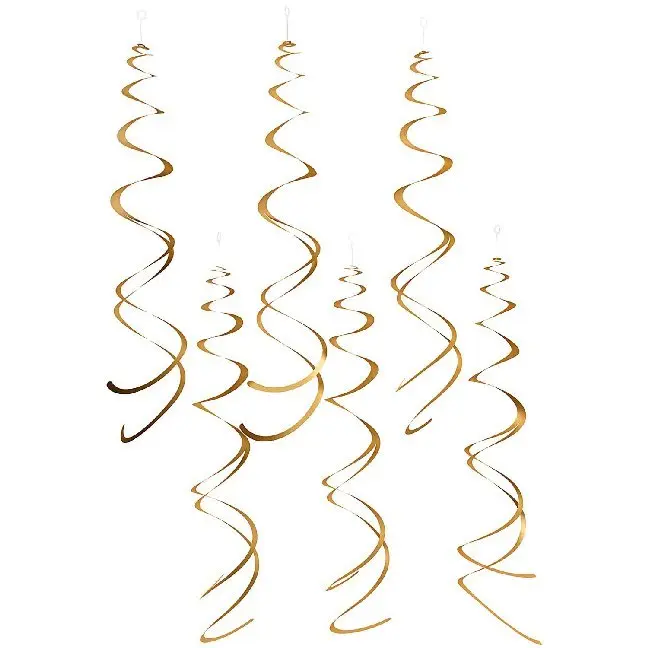 Spiral Luftschlangen, Gold Matt