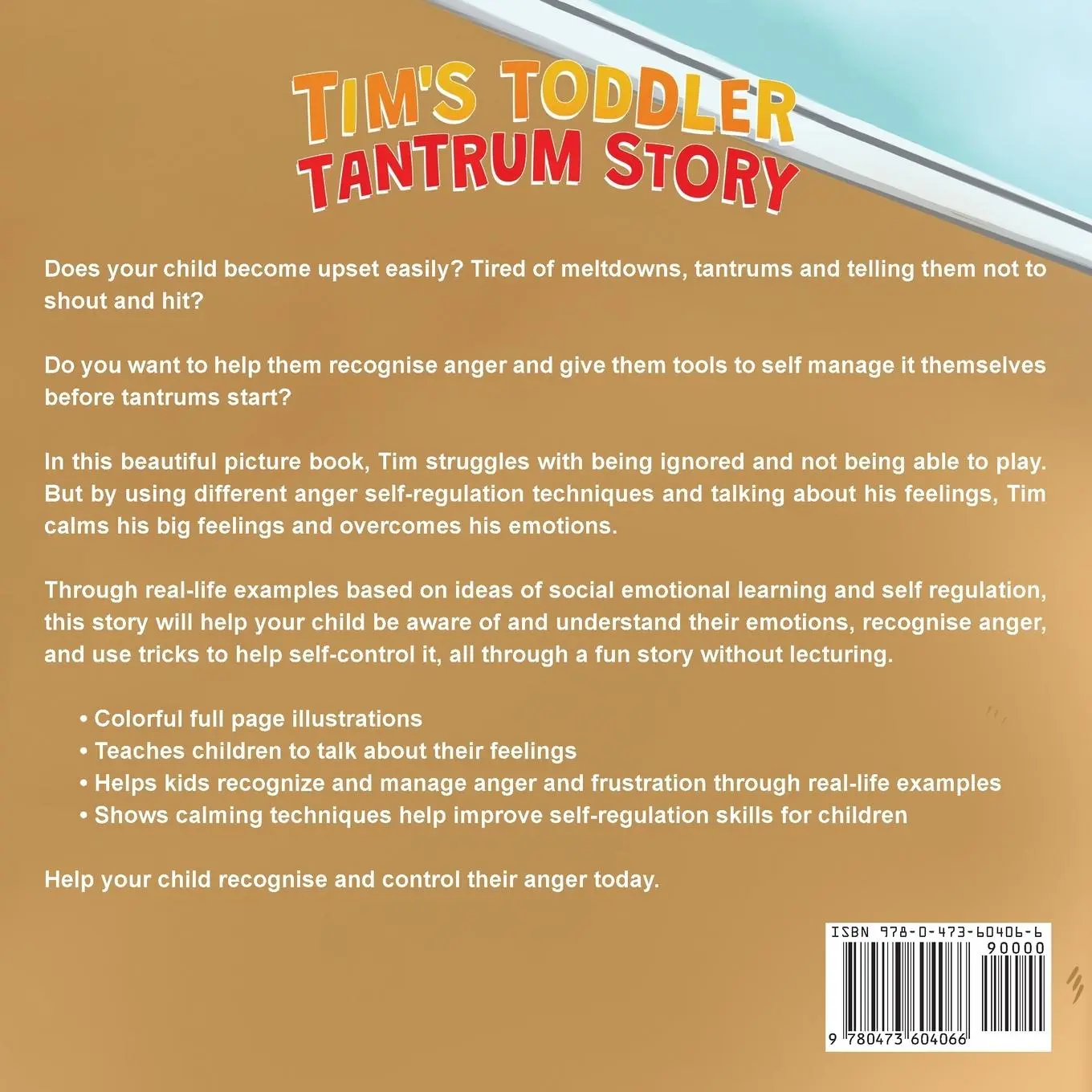Rückseite: 9780473604066 | Tim's Toddler Tantrum Story | Adrian Laurent | Taschenbuch | Englisch
