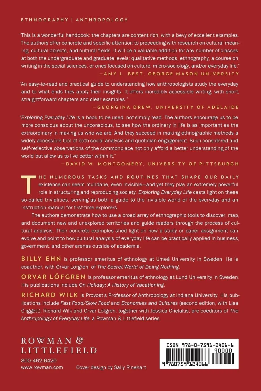 Rückseite: 9780759124066 | Exploring Everyday Life | Billy Ehn (u. a.) | Taschenbuch | Englisch