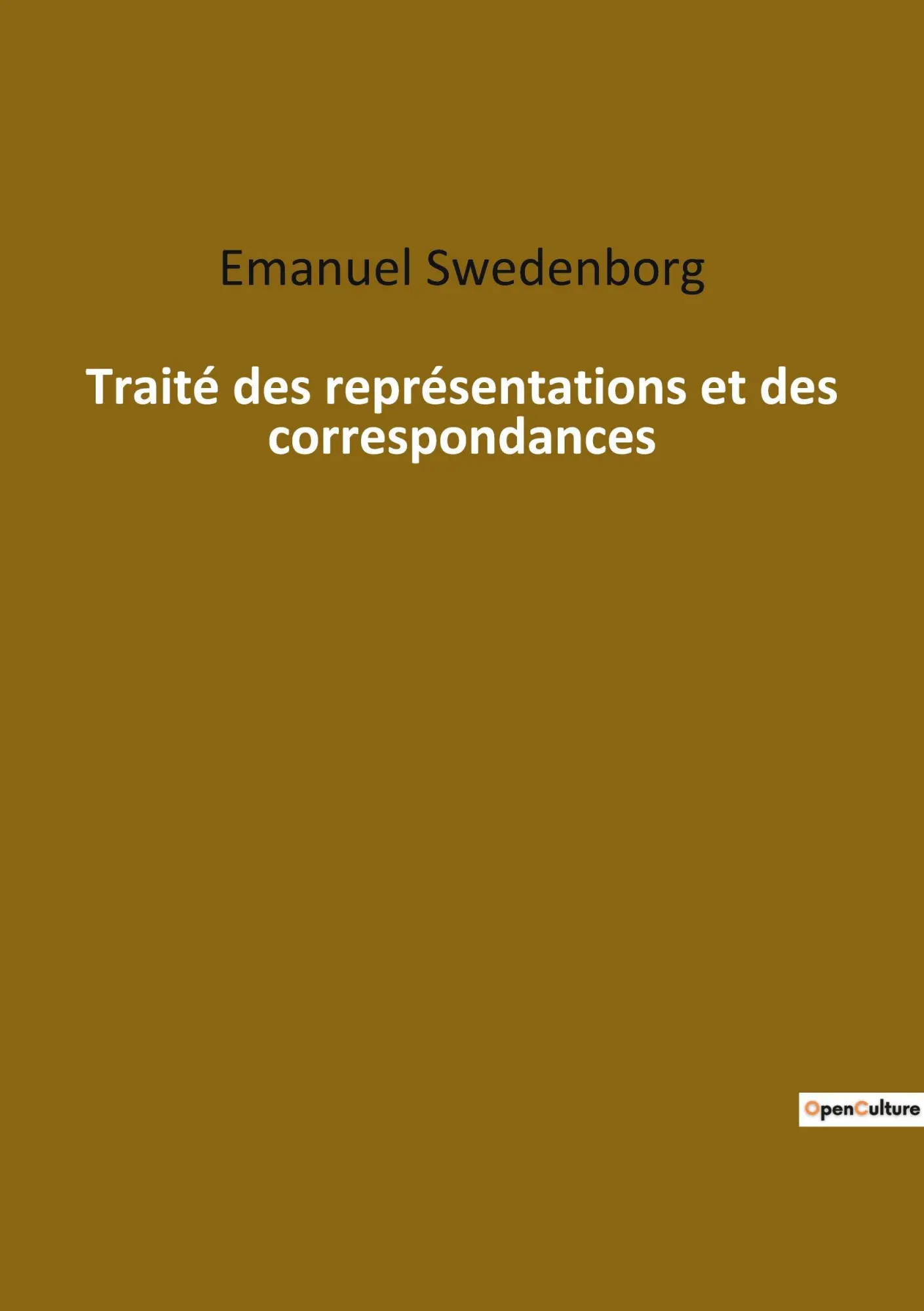 Cover: 9782385084066 | Traité des représentations et des correspondances | Emanuel Swedenborg