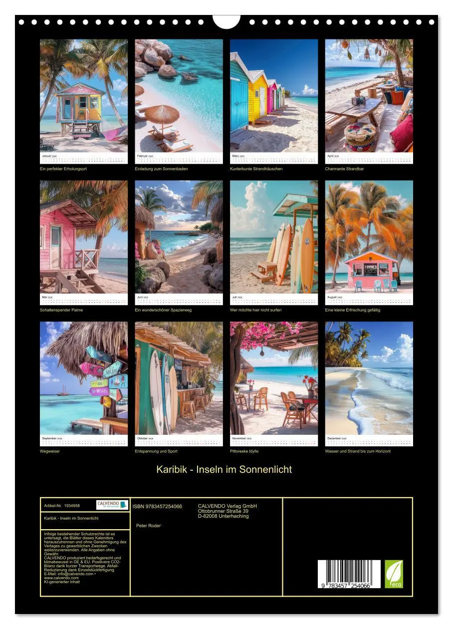 Bild: 9783457254066 | Karibik - Inseln im Sonnenlicht (Wandkalender 2026 DIN A3 hoch),...