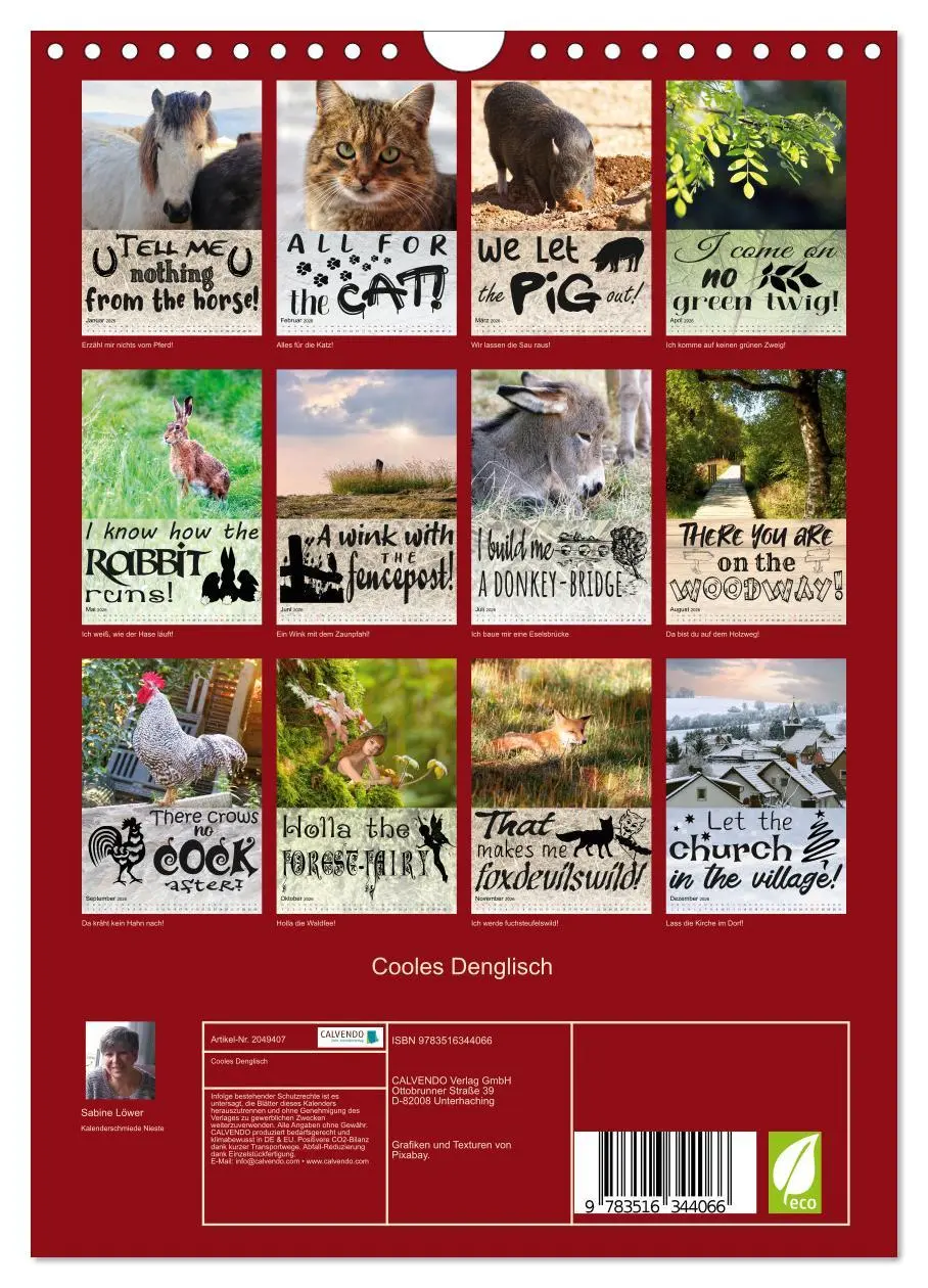 Bild: 9783516344066 | Cooles Denglisch (Wandkalender 2026 DIN A4 hoch), CALVENDO...