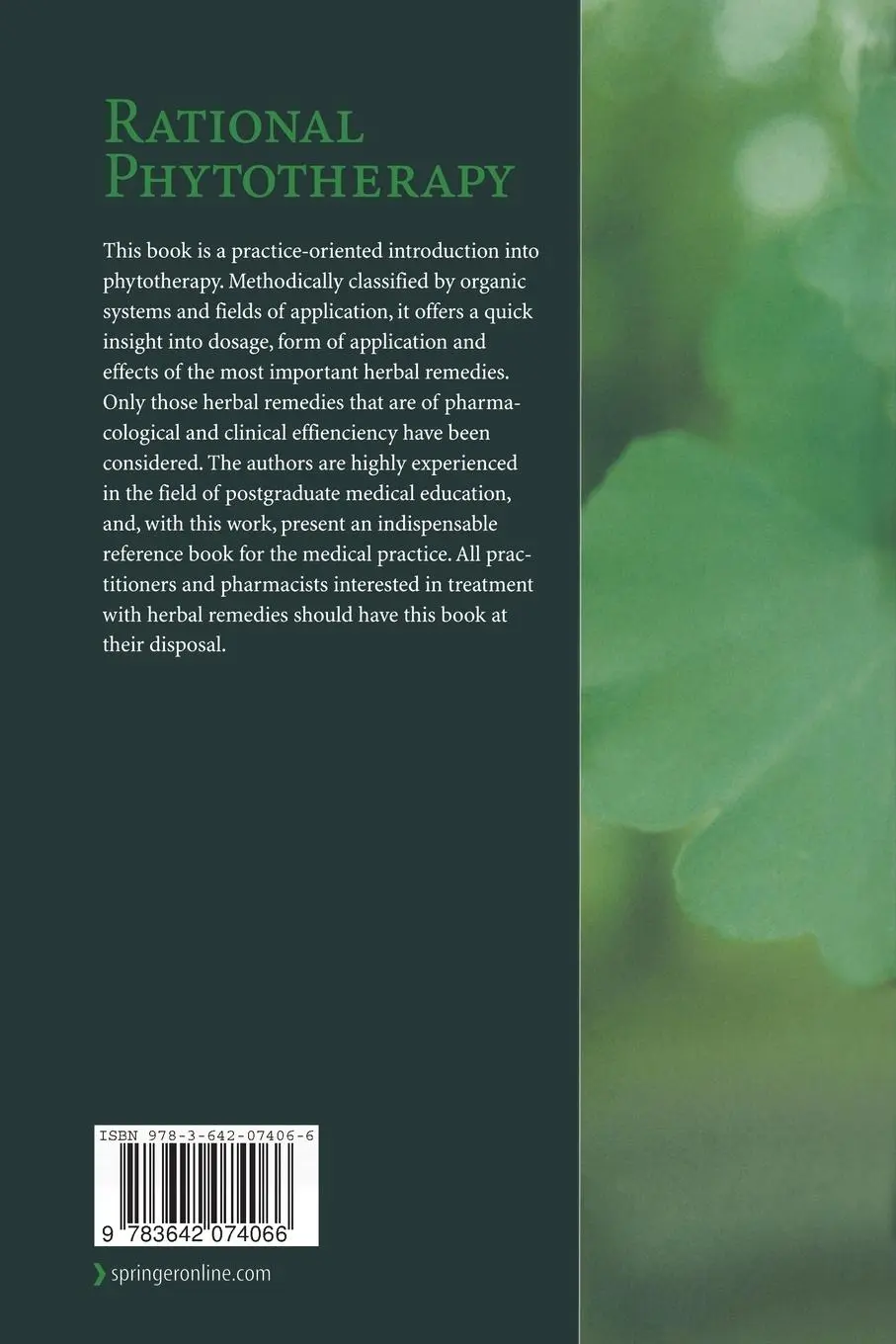 Rückseite: 9783642074066 | Rational Phytotherapy | Volker Schulz (u. a.) | Taschenbuch | xx