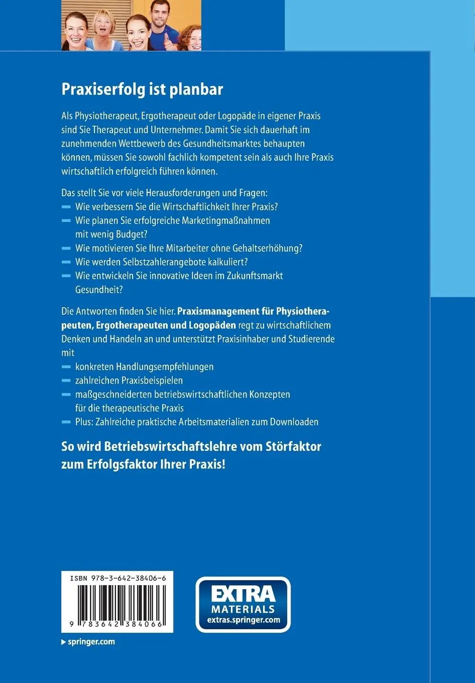 Rückseite: 9783642384066 | Praxis-Management für Physiotherapeuten, Ergotherapeuten und Logopäden