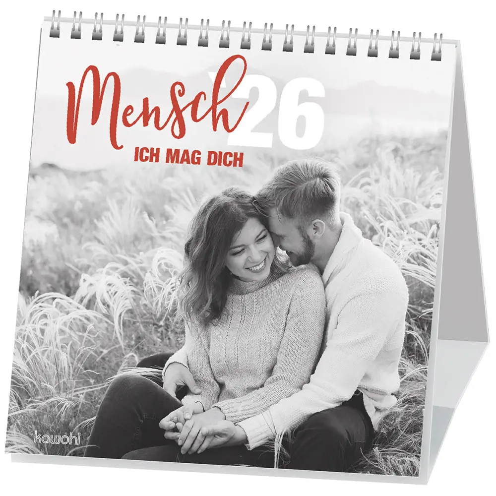 Cover: 9783754874066 | Mensch, ich mag dich 2026 | Schwarz-Weiss-Postkarten-Kalender | 13 S.