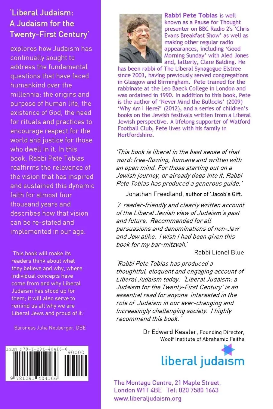 Rückseite: 9781291404166 | Liberal Judaism | A Judaism for the Twenty-First Century | Pete Tobias