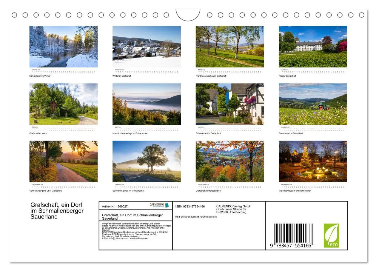 Bild: 9783457554166 | Grafschaft, ein Dorf im Schmallenberger Sauerland (Wandkalender...