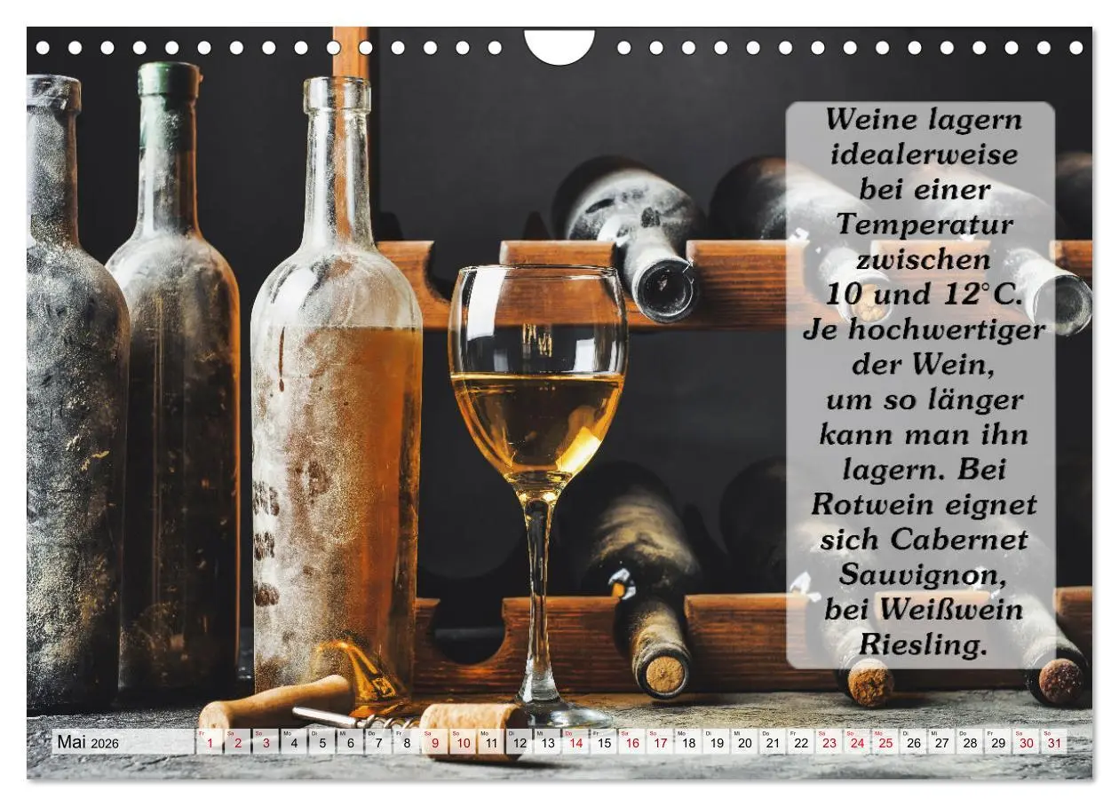 Bild: 9783457624166 | Wissenswertes über Wein (Wandkalender 2026 DIN A4 quer), CALVENDO...