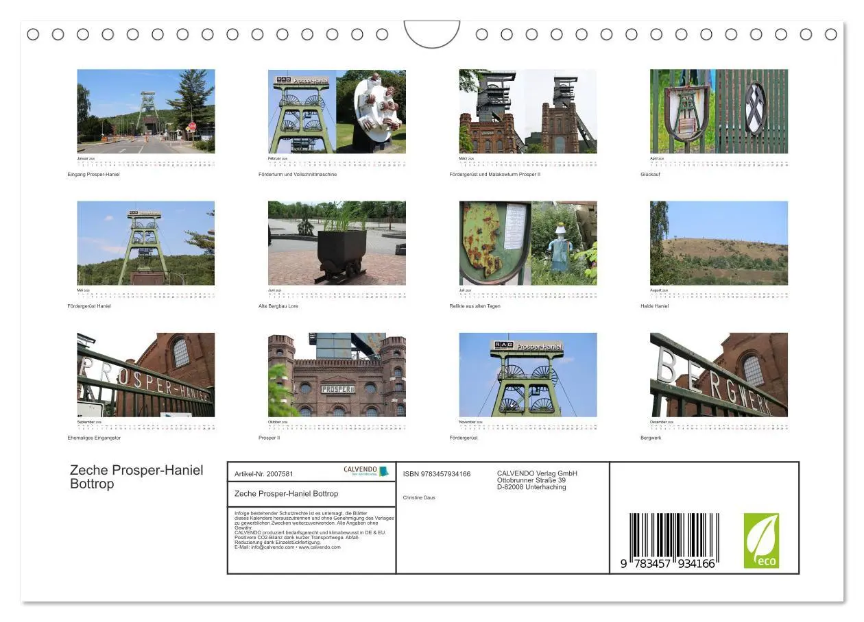 Bild: 9783457934166 | Zeche Prosper-Haniel Bottrop (Wandkalender 2026 DIN A4 quer),...