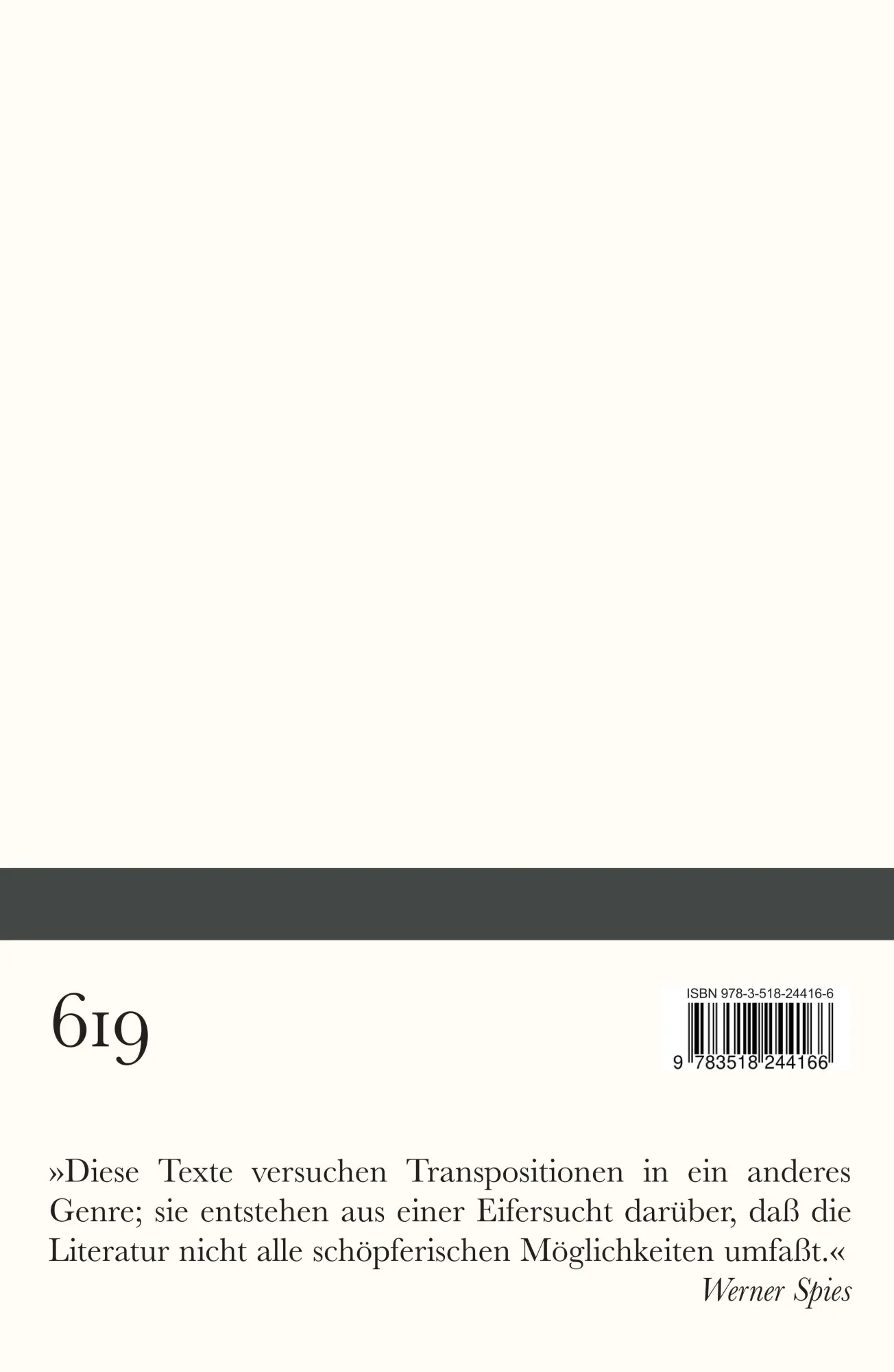 Rückseite: 9783518244166 | Mein imaginäres Museum | Jean Tardieu | Taschenbuch | 94 S. | Deutsch