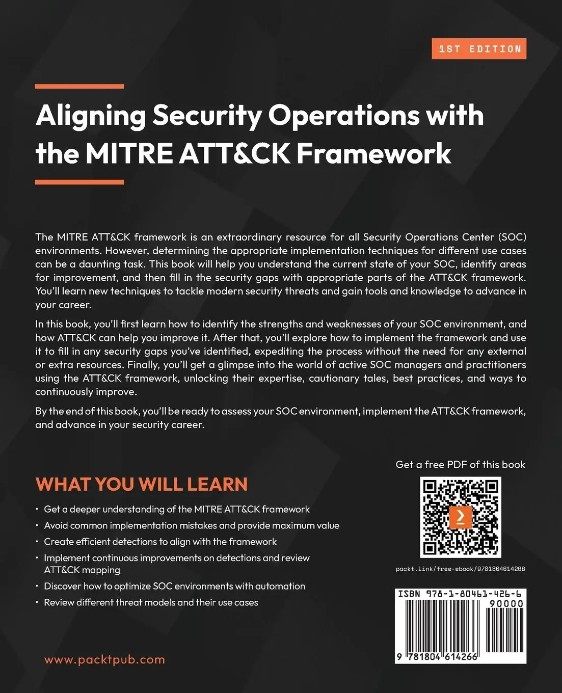 Rückseite: 9781804614266 | Aligning Security Operations with the MITRE ATT&amp;CK Framework | Blair