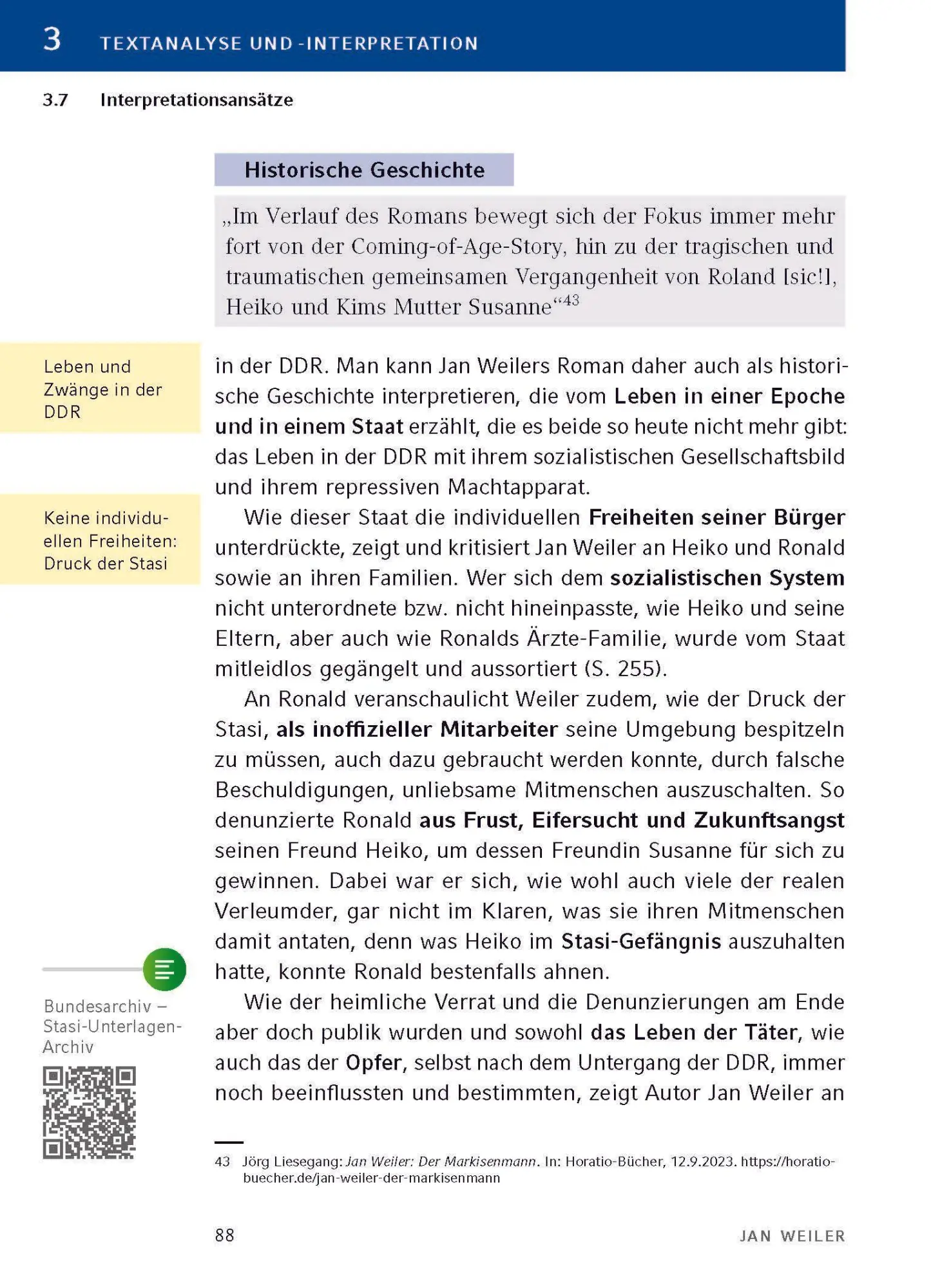 Bild: 9783129304266 | Der Markisenmann von Jan Weiler - Textanalyse und Interpretation