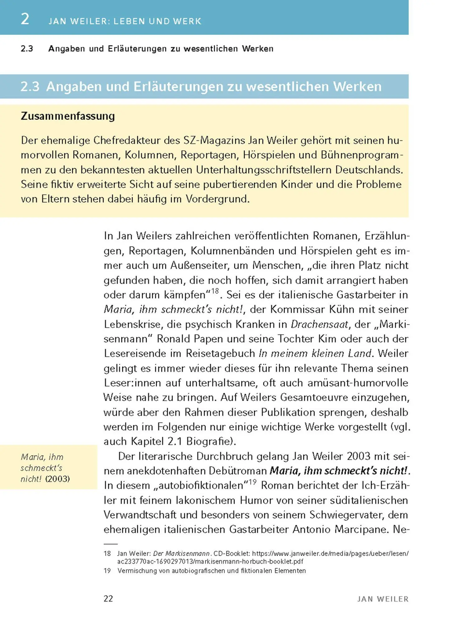 Bild: 9783129304266 | Der Markisenmann von Jan Weiler - Textanalyse und Interpretation
