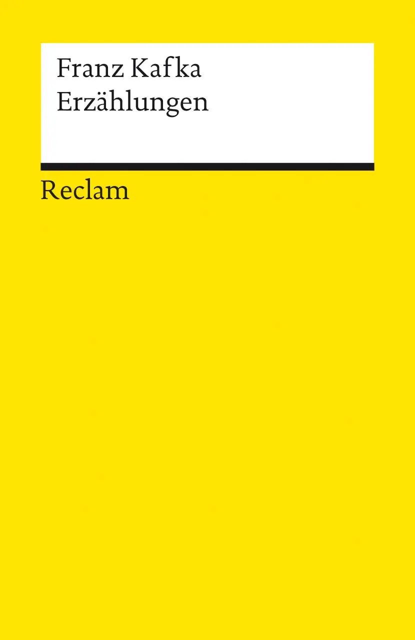 Cover: 9783150094266 | Erzählungen | Franz Kafka | Taschenbuch | Reclam Universal-Bibliothek