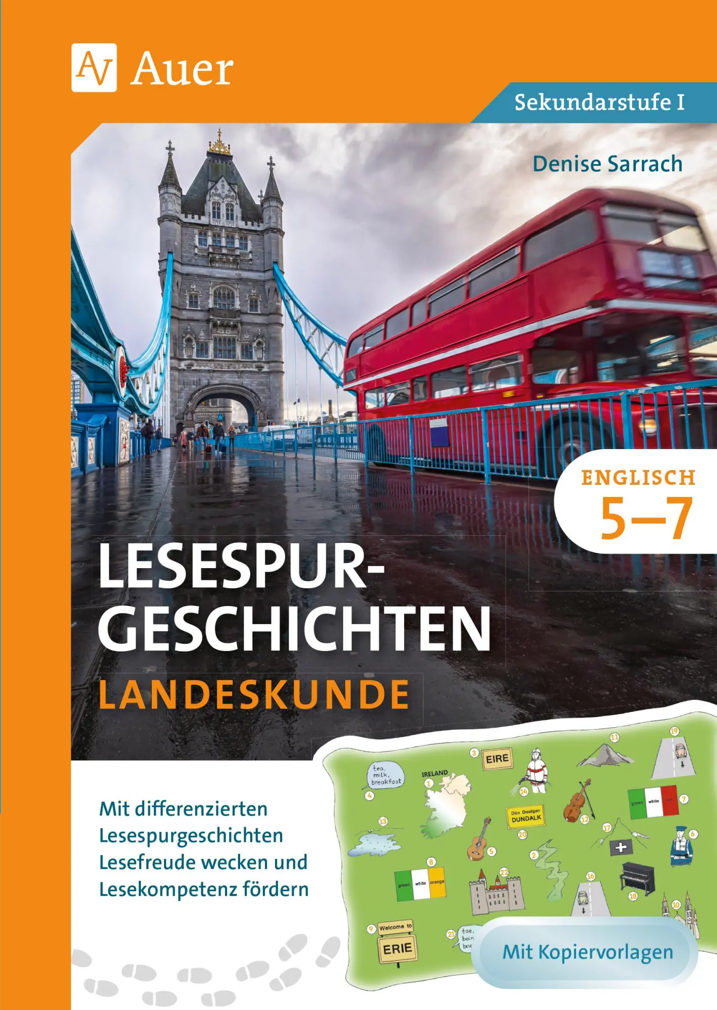 Cover: 9783403084266 | Lesespurgeschichten Englisch Landeskunde 5-7 | Denise Sarrach | 68 S.