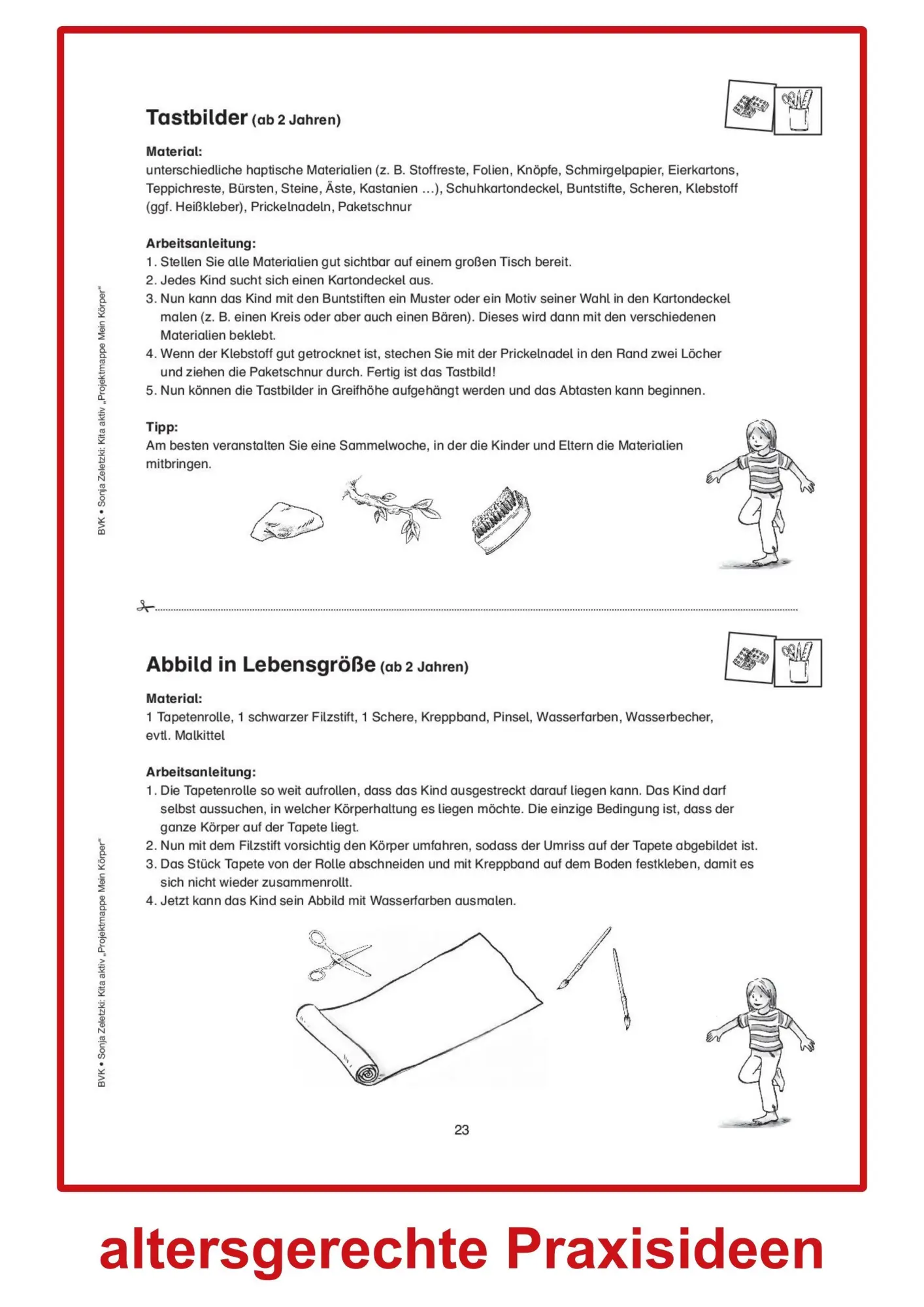 Bild: 9783867404266 | Projektmappe Kita aktiv: Mein Körper | Sonja Zeletzki | Taschenbuch