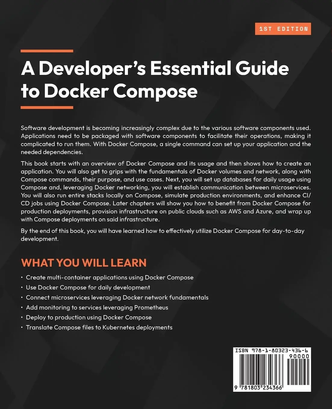 Rückseite: 9781803234366 | A Developer's Essential Guide to Docker Compose | Gkatziouras | Buch