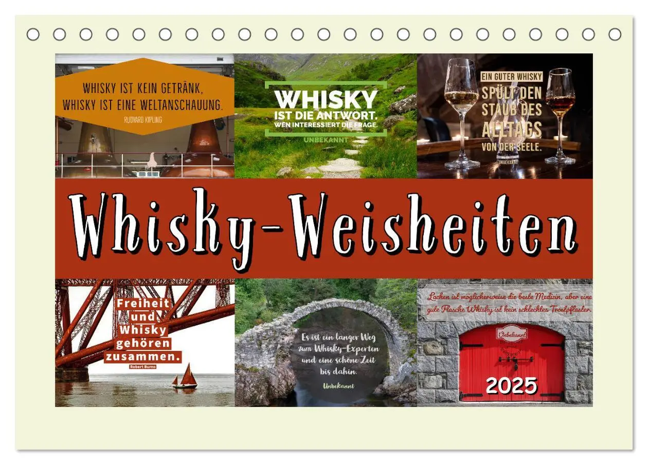 Cover: 9783435134366 | Whisky-Weisheiten (Tischkalender 2025 DIN A5 quer), CALVENDO...