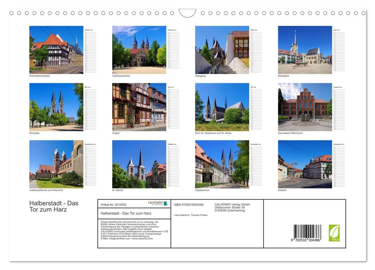 Bild: 9783516004366 | Halberstadt - Das Tor zum Harz (Wandkalender 2026 DIN A3 quer),...