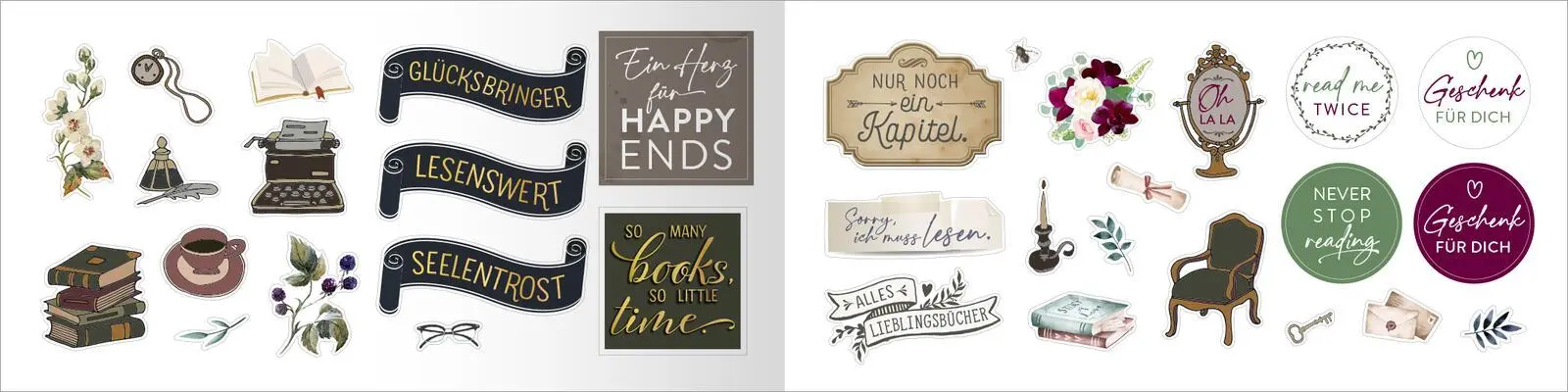 Bild: 4014489134466 | myNOTES Papeterie: Stickerheft Romance | #BOOKOBSESSED | Broschüre