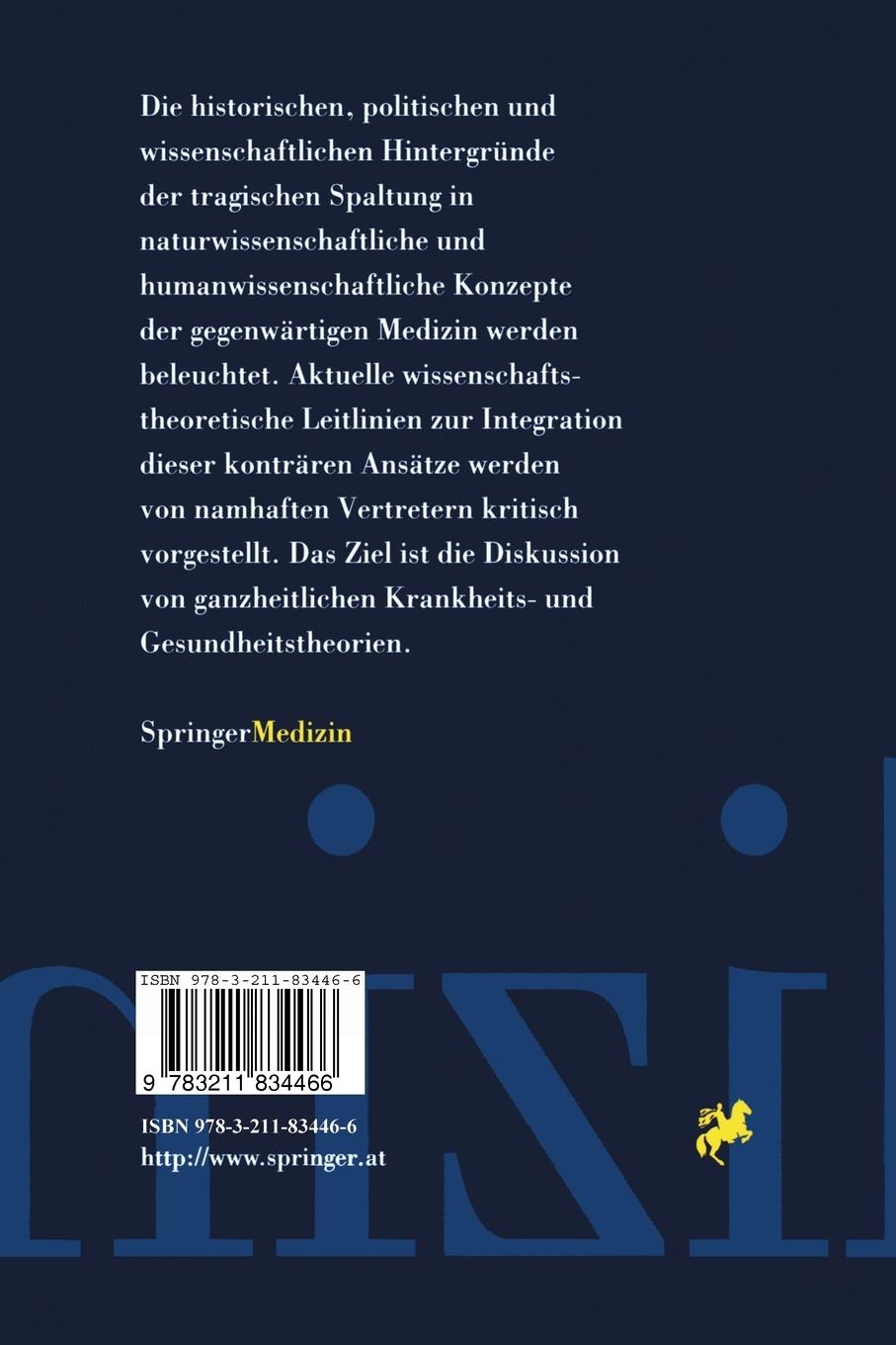 Rückseite: 9783211834466 | Zur Philosophie der Medizin | Franz Ebner (u. a.) | Taschenbuch | xii