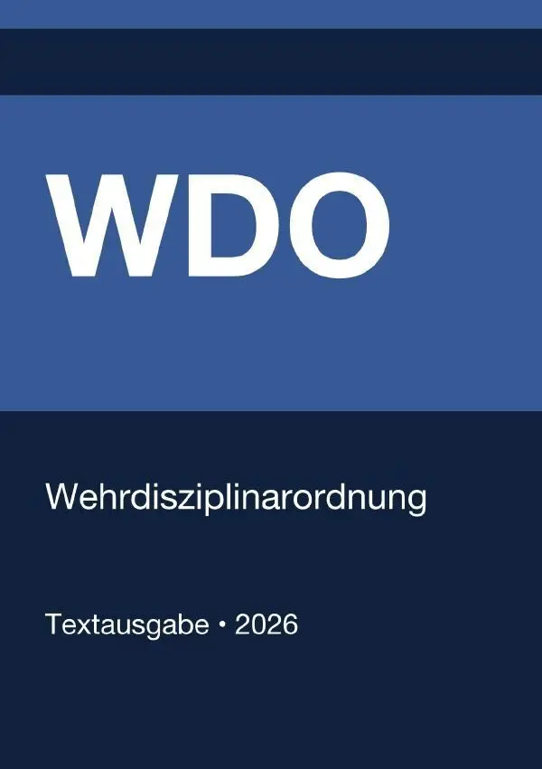Cover: 9783565294466 | WDO - Wehrdisziplinarordnung (Deutschland) 2026 | Deutschland | Buch