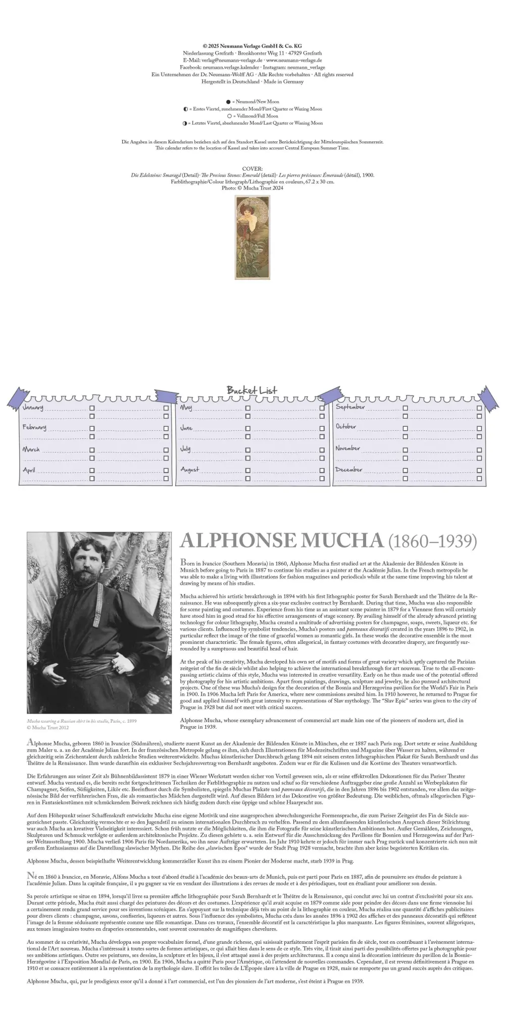 Bild: 4069095004566 | Mucha 2026 - Wand-Kalender - Broschüren-Kalender - 30x30 -30x60...