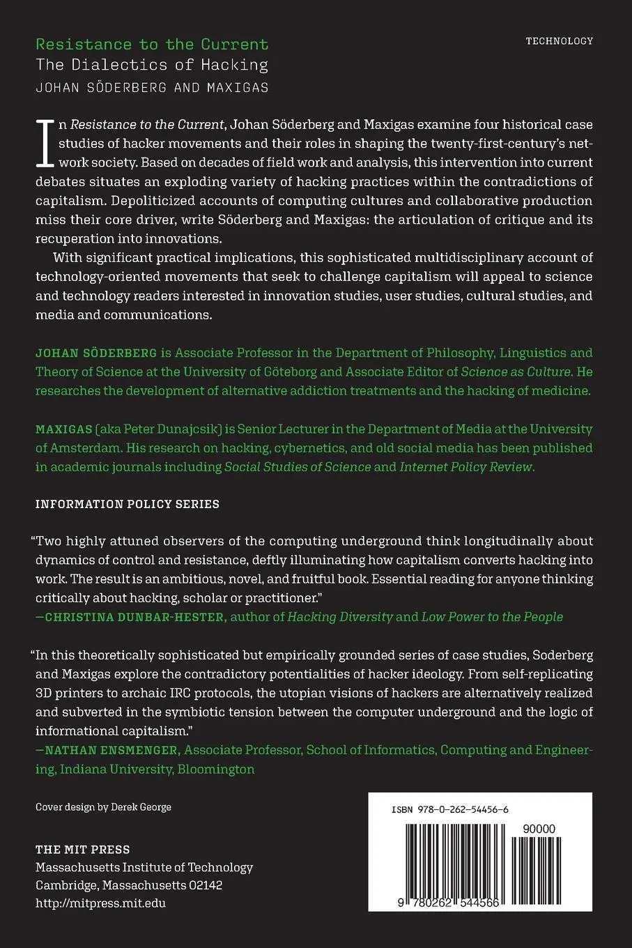 Rückseite: 9780262544566 | Resistance to the Current | The Dialectics of Hacking | Taschenbuch