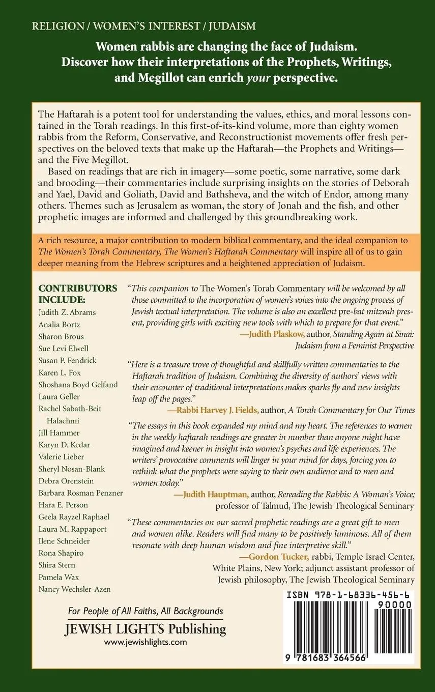 Rückseite: 9781683364566 | The Women's Haftarah Commentary | Rabbi Elyse Goldstein | Buch | 2004