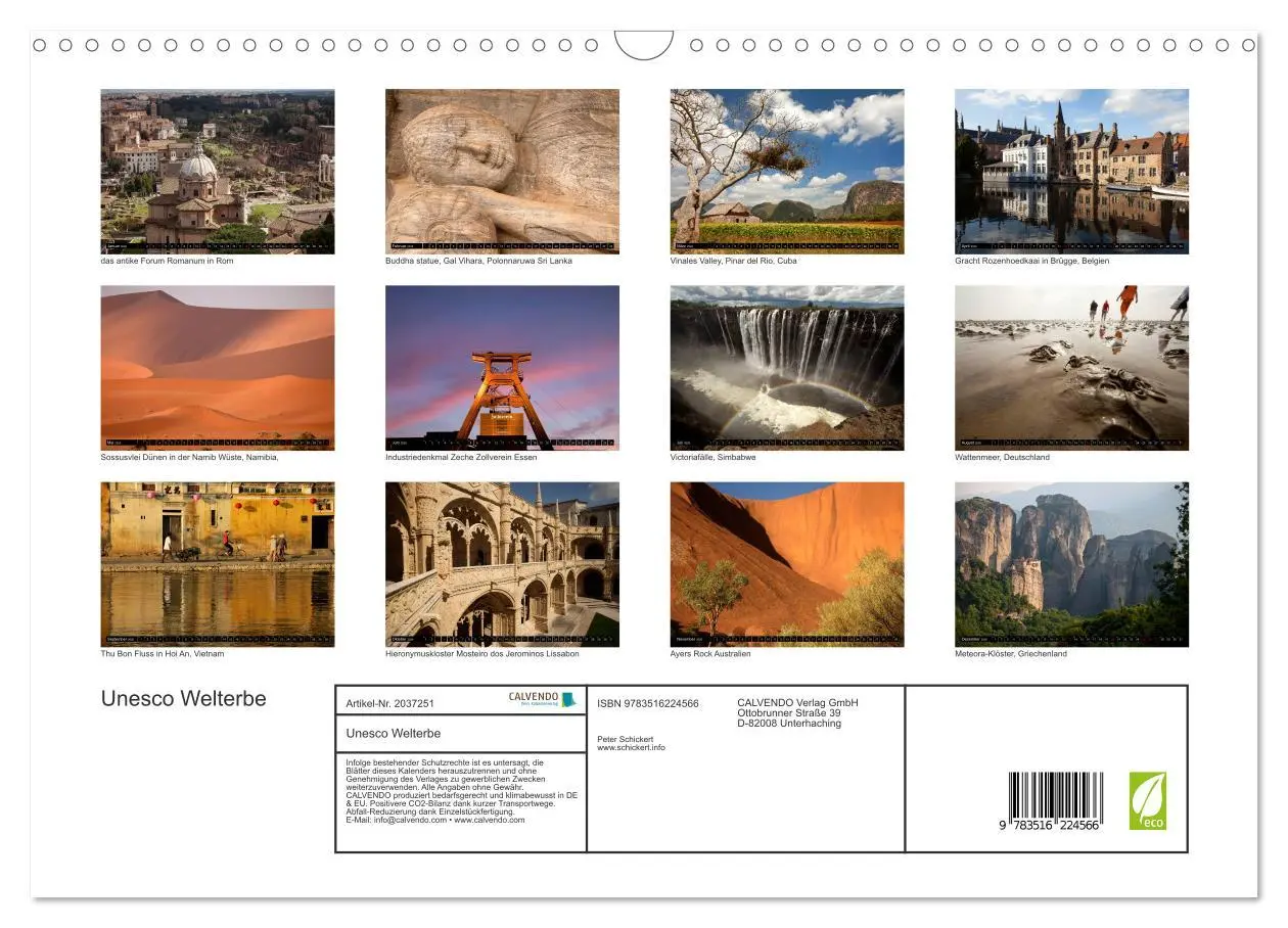 Bild: 9783516224566 | Unesco Welterbe (Wandkalender 2026 DIN A3 quer), CALVENDO...