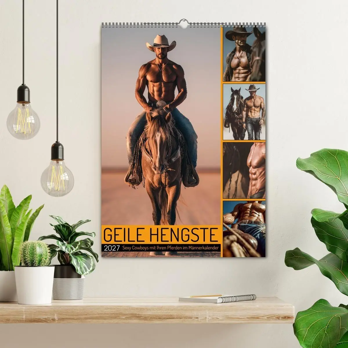 Bild: 9783516914566 | GEILE HENGSTE - Sexy Cowboys mit Ihren Pferden im Männerkalender...
