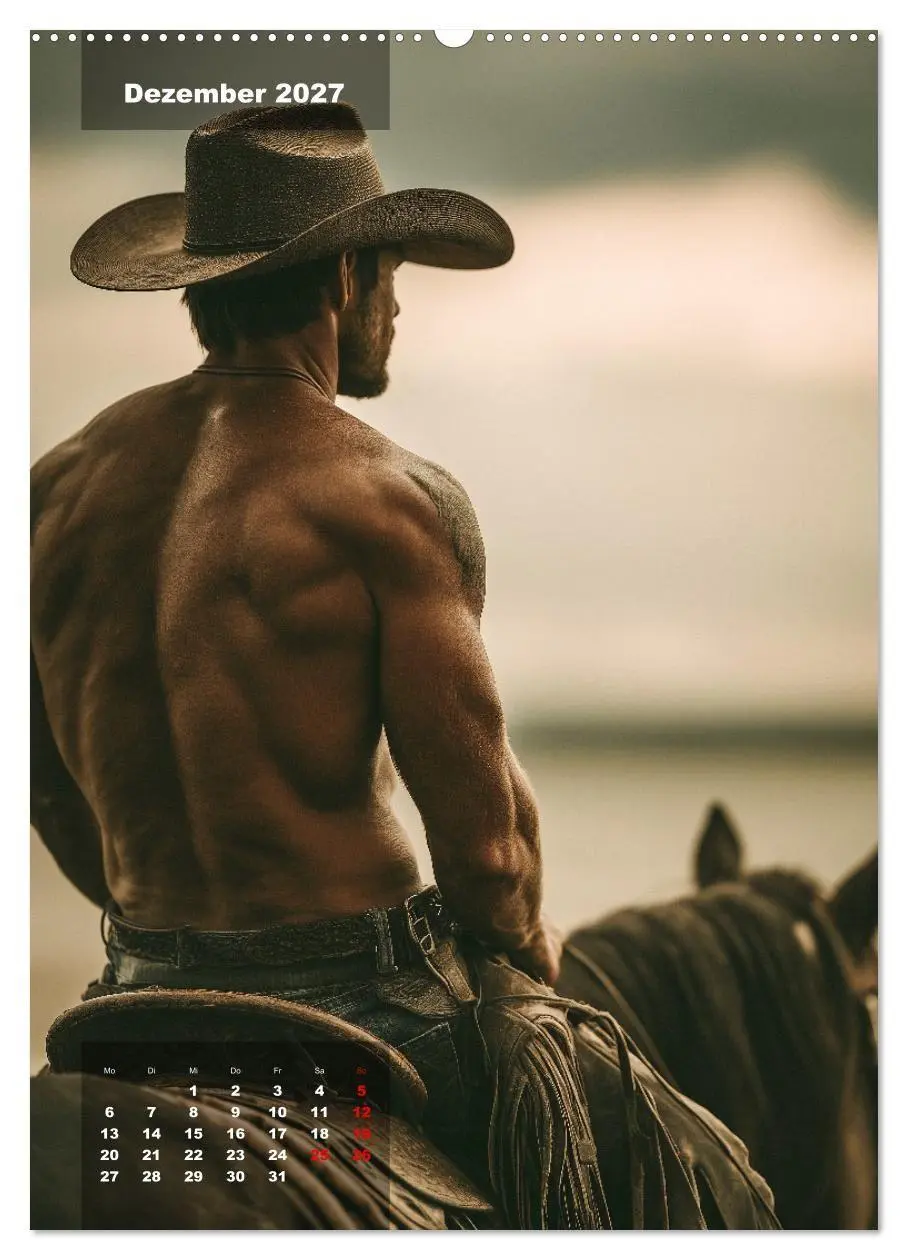 Bild: 9783516914566 | GEILE HENGSTE - Sexy Cowboys mit Ihren Pferden im Männerkalender...
