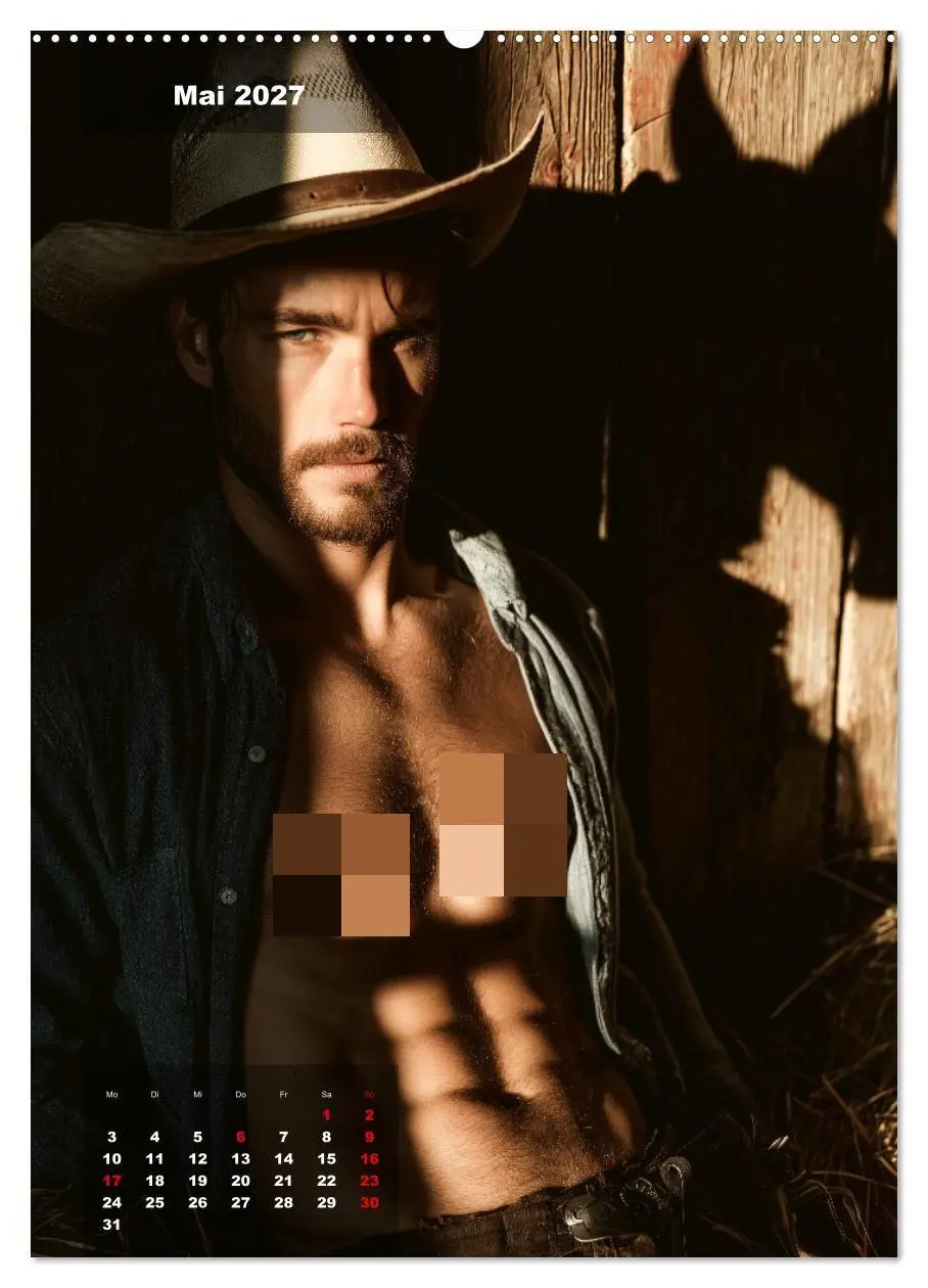 Bild: 9783516914566 | GEILE HENGSTE - Sexy Cowboys mit Ihren Pferden im Männerkalender...