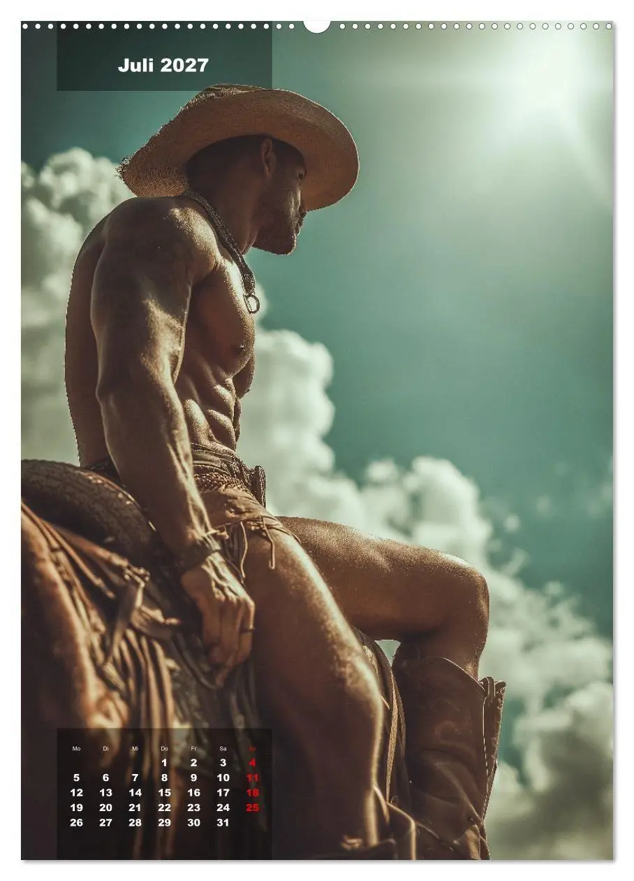 Bild: 9783516914566 | GEILE HENGSTE - Sexy Cowboys mit Ihren Pferden im Männerkalender...