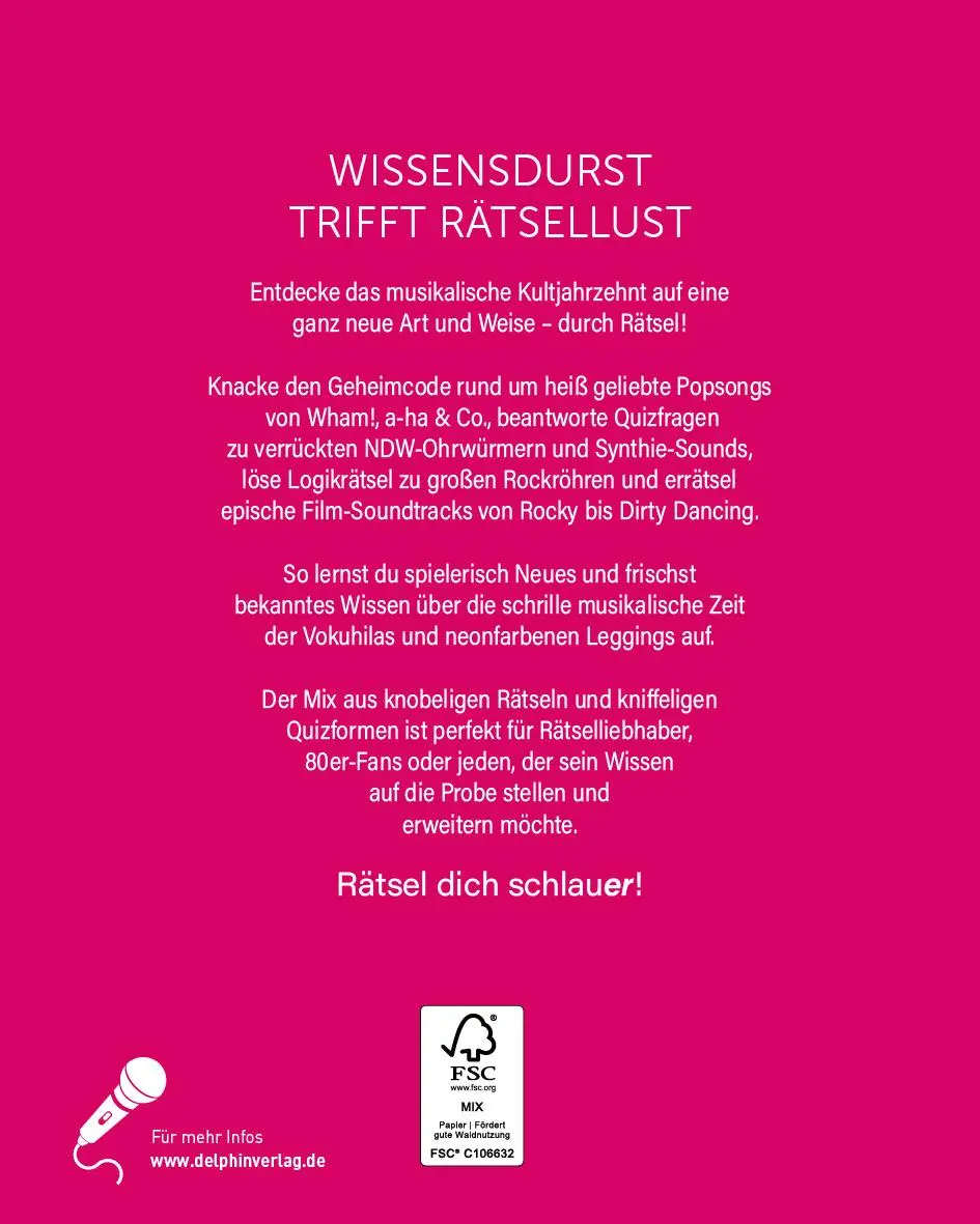 Rückseite: 9783961284566 | Musik der 80er I Wissen in Rätseln | Jan Votteler | Taschenbuch | 2025