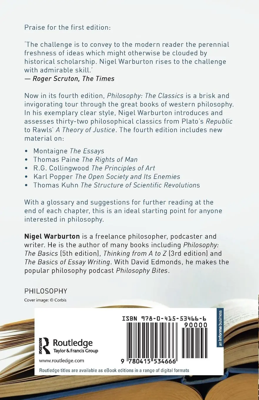 Rückseite: 9780415534666 | Philosophy | The Classics | Nigel Warburton | Taschenbuch | Englisch