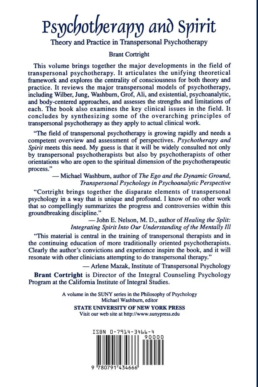 Rückseite: 9780791434666 | Psychotherapy and Spirit | Brant Cortright | Taschenbuch | Englisch