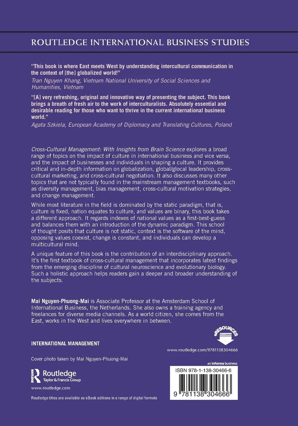 Rückseite: 9781138304666 | Cross-Cultural Management | With Insights from Brain Science | Buch