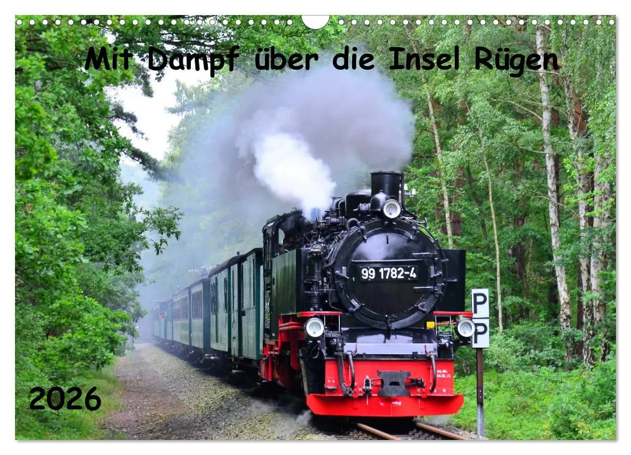 Cover: 9783457814666 | Mit Dampf über die Insel Rügen (Wandkalender 2026 DIN A3 quer),...