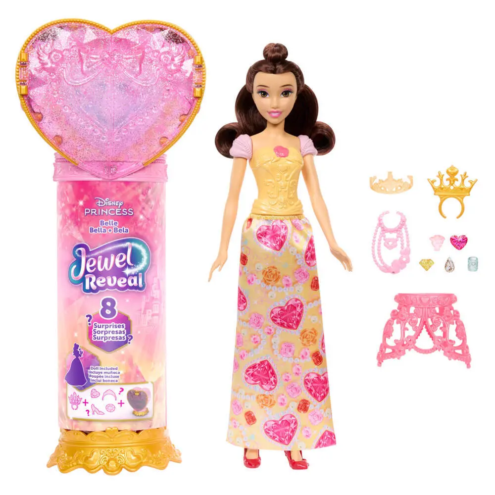 Bild: 194735334766 | Disney Prinzessin Juwel Reveal Belle Puppe | Hülse im Karton | JHL51
