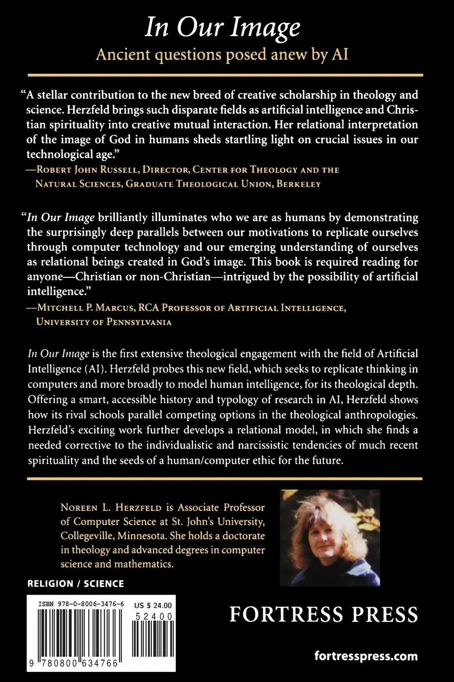 Rückseite: 9780800634766 | In Our Image | Artificial Intelligence and the Human Spirit | Herzfeld