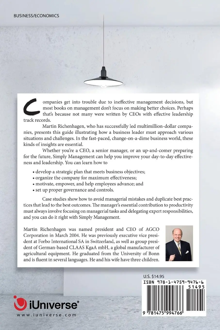 Rückseite: 9781475994766 | Simply Management | Martin Richenhagen | Taschenbuch | Englisch | 2013