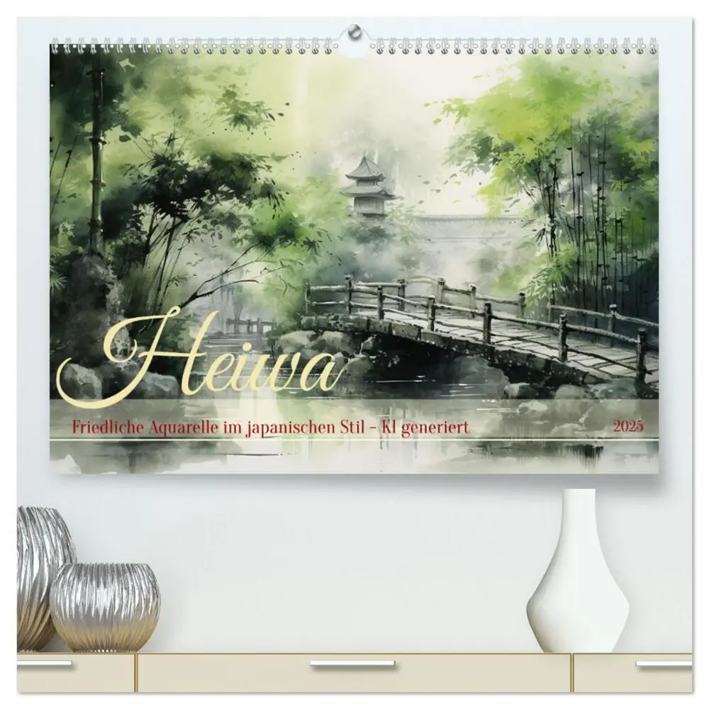 Cover: 9783383794766 | Heiwa - Friedliche Aquarelle im japanischen Stil (hochwertiger...