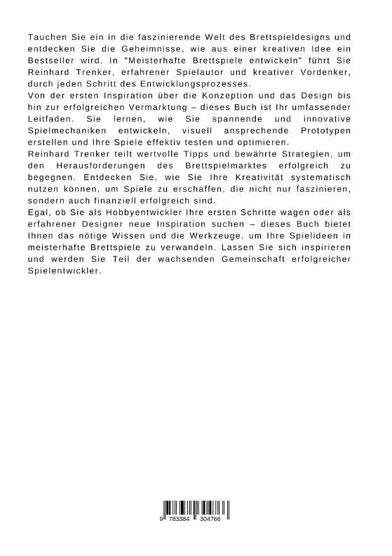 Rückseite: 9783384304766 | Meisterhafte Brettspiele entwickeln | Von der Idee zum Bestseller