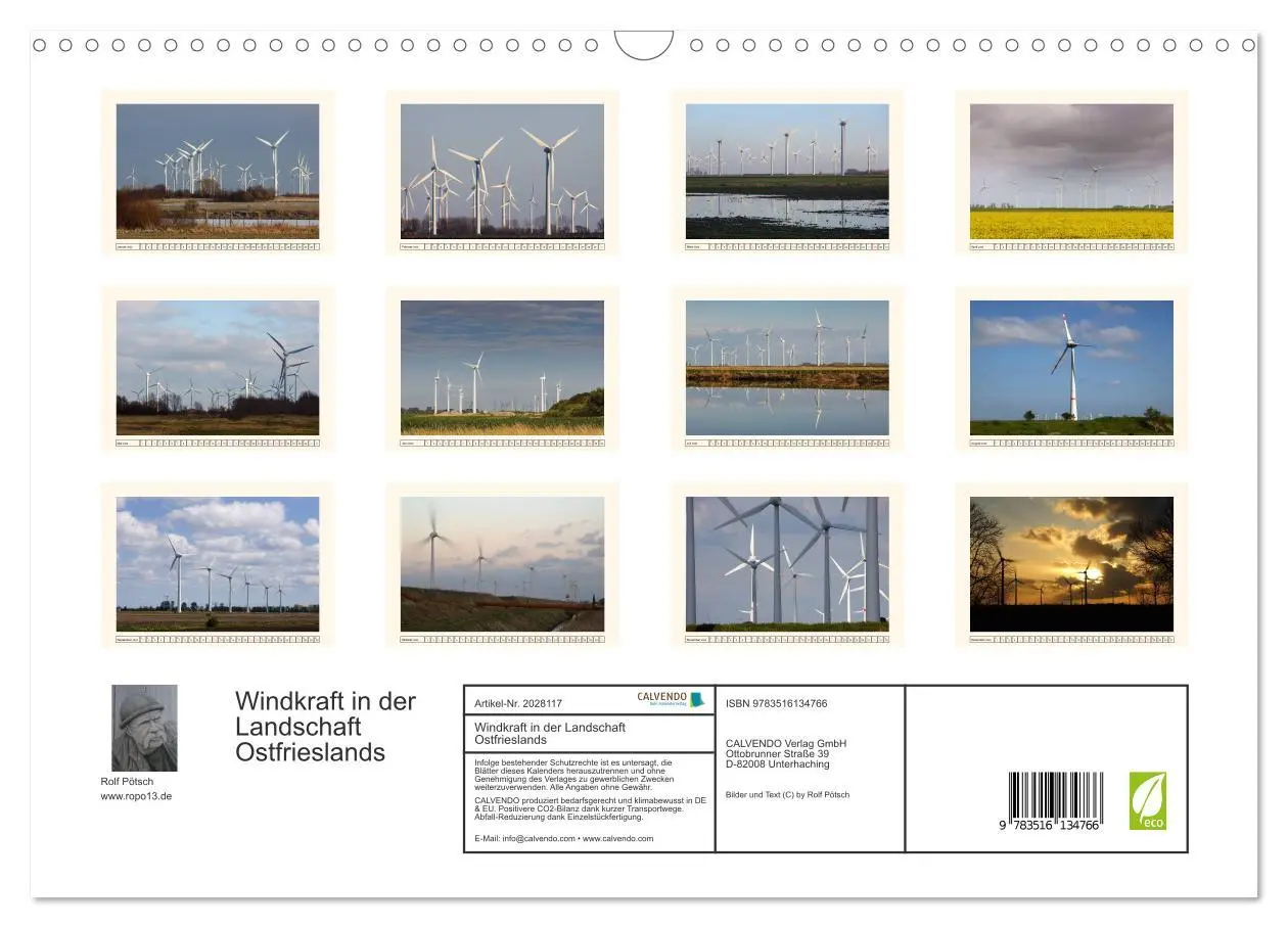 Bild: 9783516134766 | Windkraft in der Landschaft Ostfrieslands (Wandkalender 2026 DIN A3...